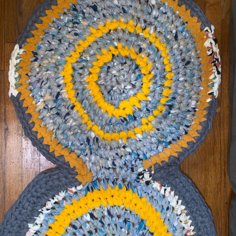 Handmade Multicolor Crochet Rug